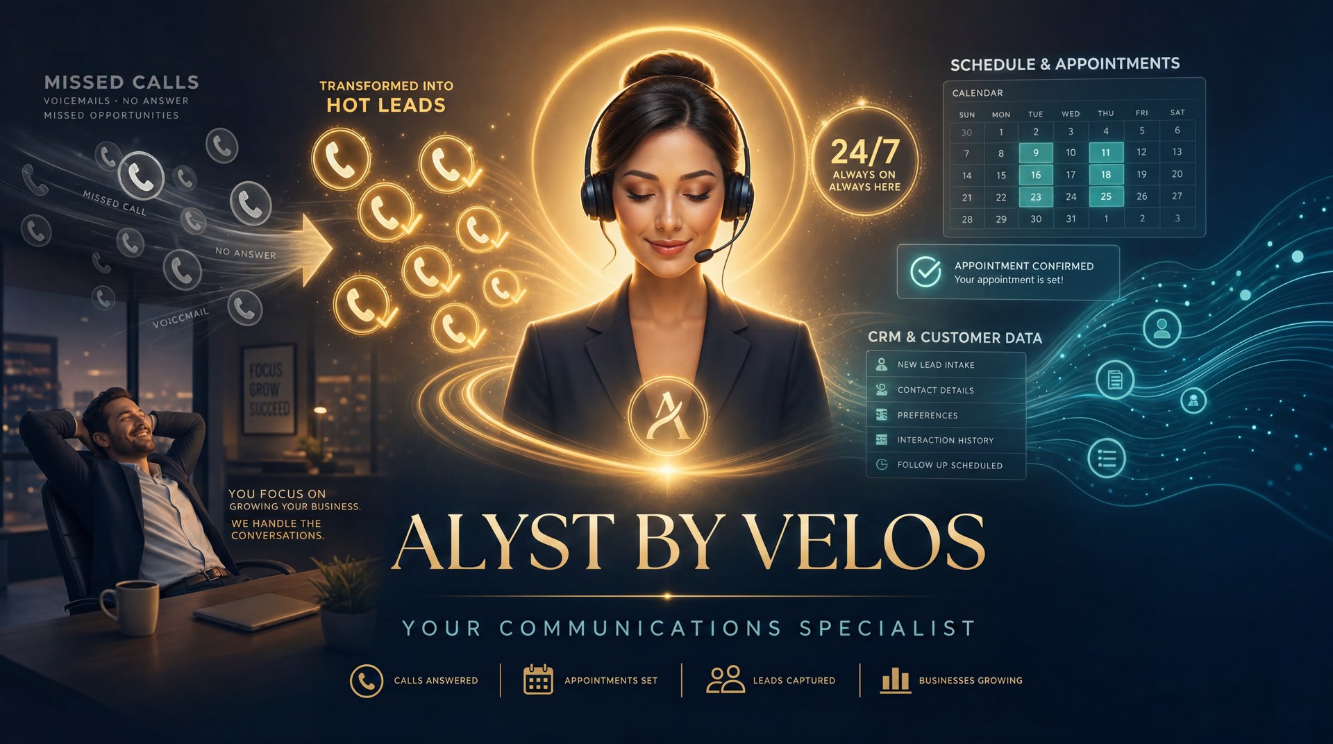 ALYST — Your 24/7 AI Receptionist by Velos